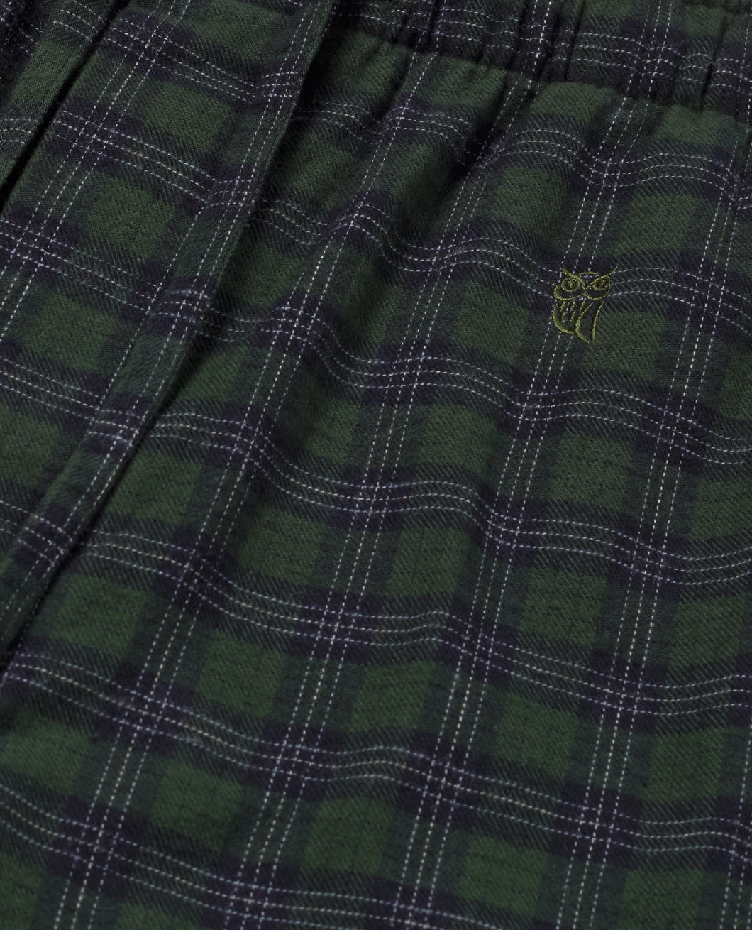 Brushed Cotton Green Check Loungers