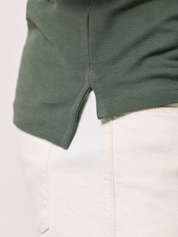 Khaki Classic-fit Polo Shirt