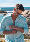 Palm Grove Shirt in Aqua