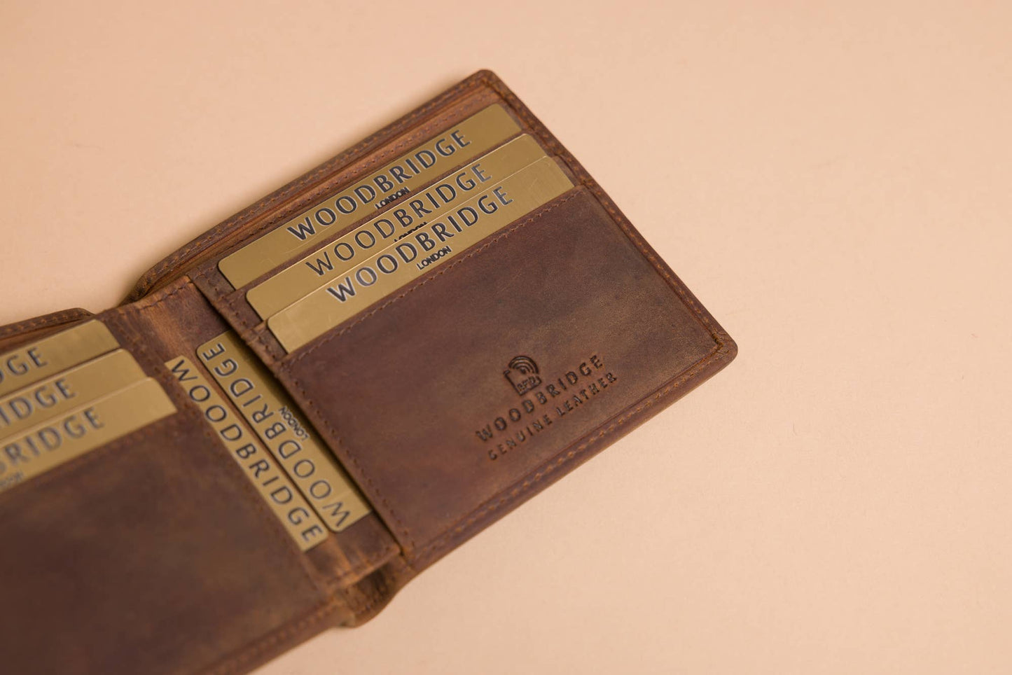 Rustic Brown Bifold Leather Wallet