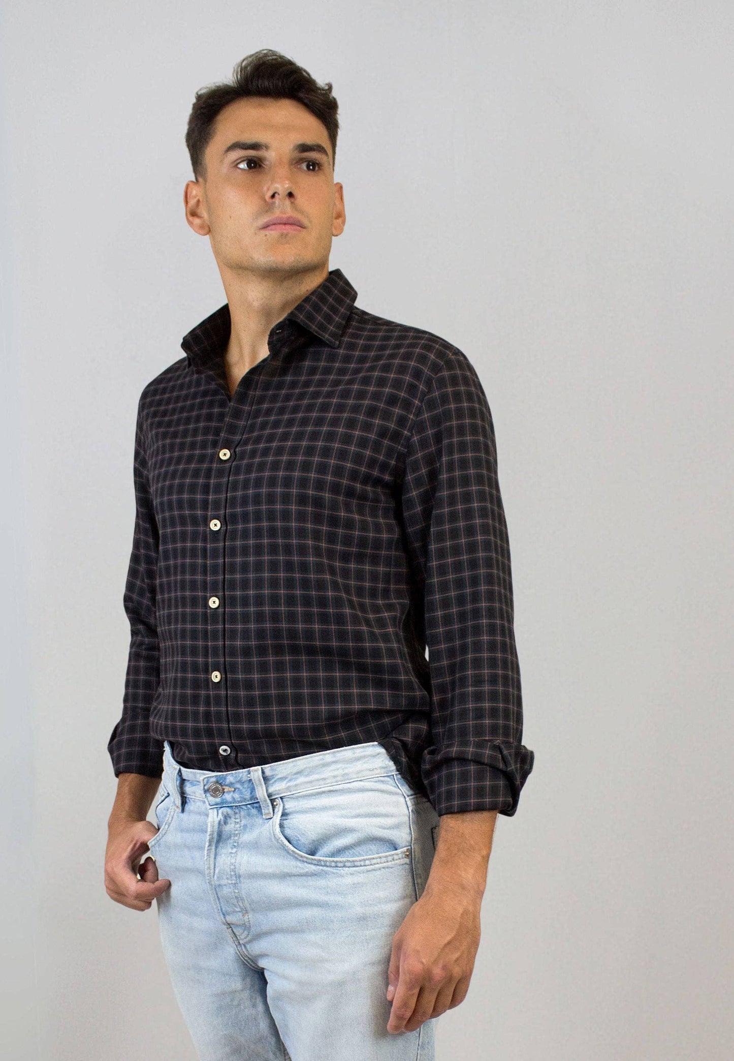 Dark Check shirt