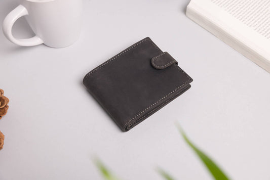 Black Bifold Leather Wallet