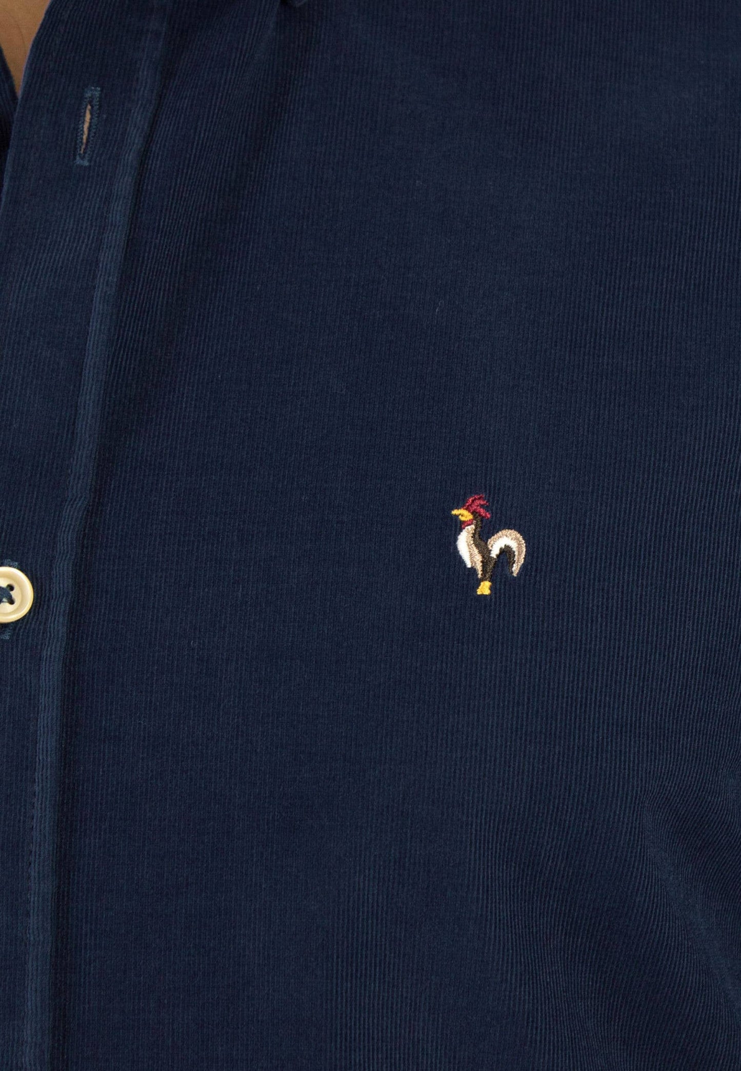 Navy micro-corduroy shirt