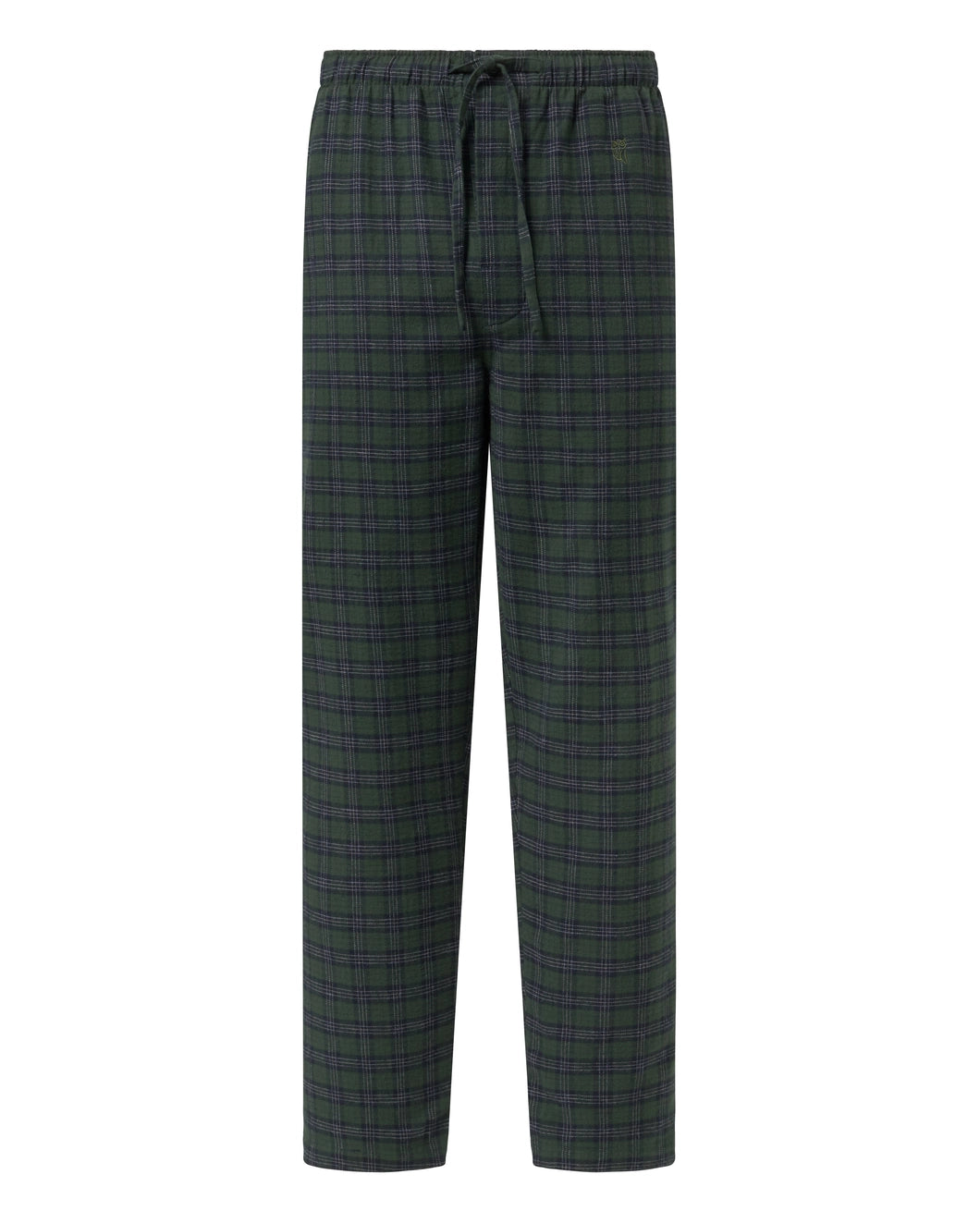 Brushed Cotton Green Check Loungers