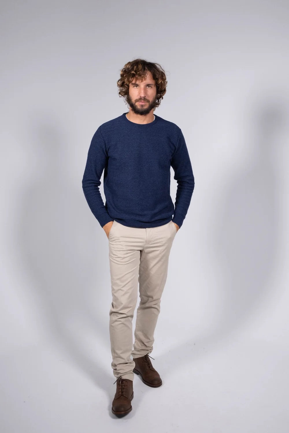 Herringbone Sweater in Blue