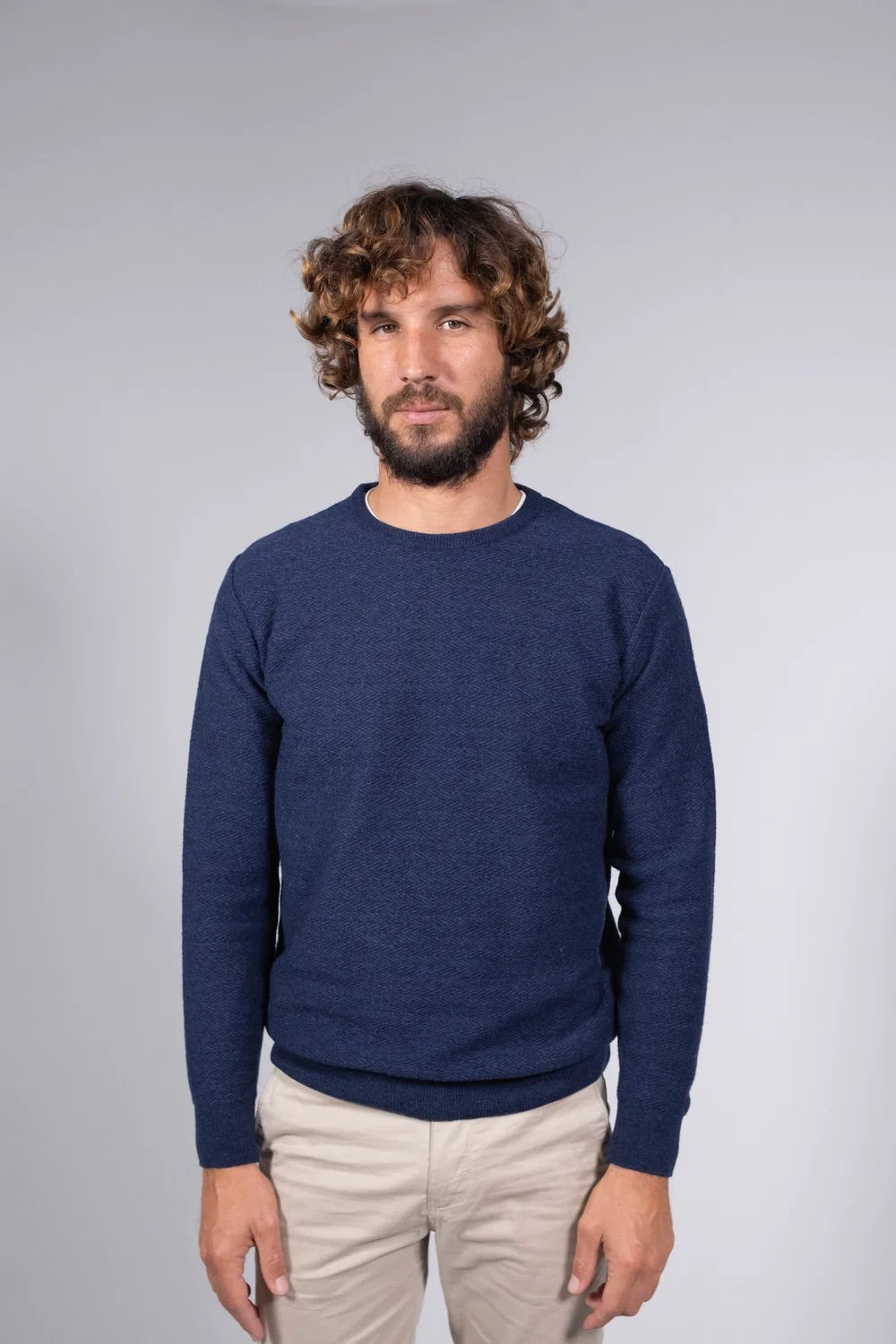 Herringbone Sweater in Blue