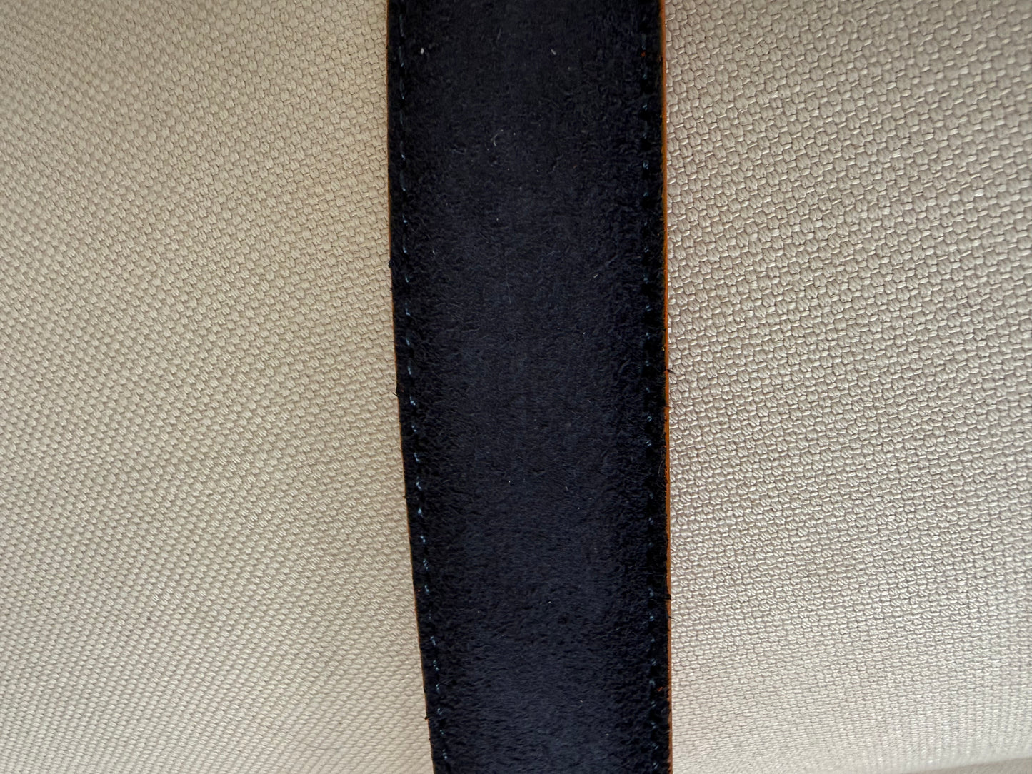 Navy Blue Suede & Leather Belt