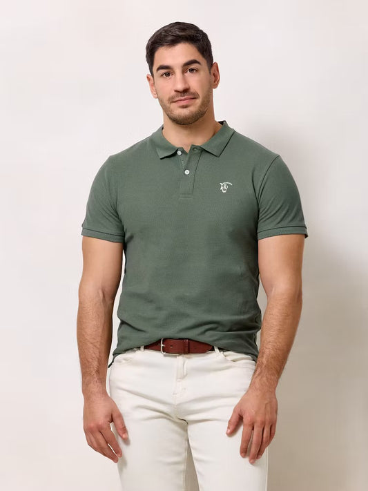 Khaki Classic-fit Polo Shirt