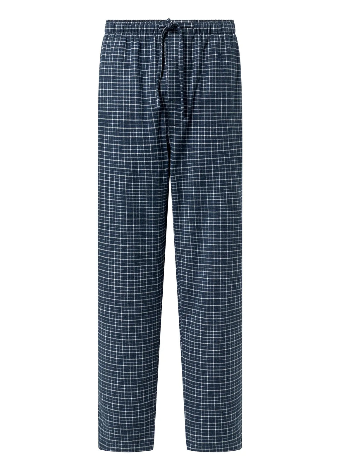 Brushed Cotton Navy Check Loungers