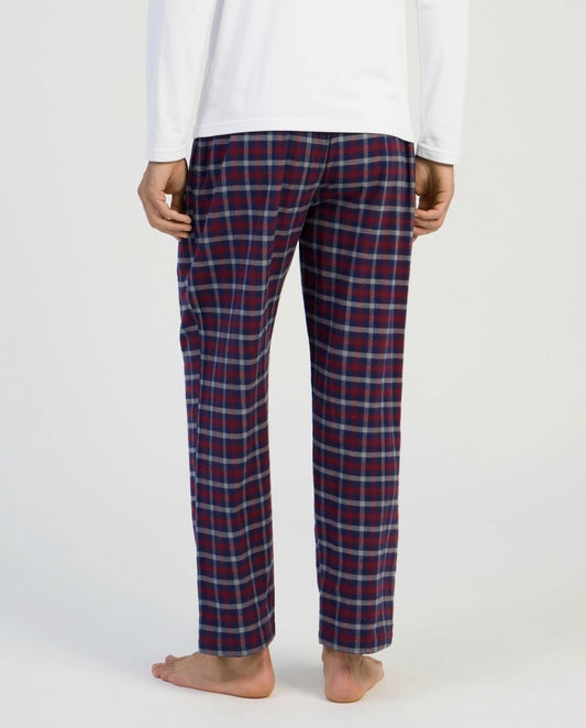 Brushed Cotton Red Check Loungers
