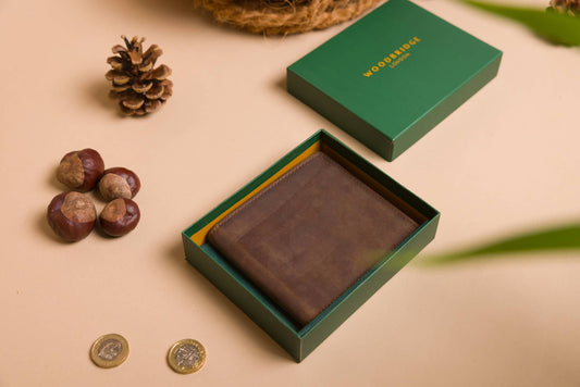 Rustic Brown Bifold Leather Wallet