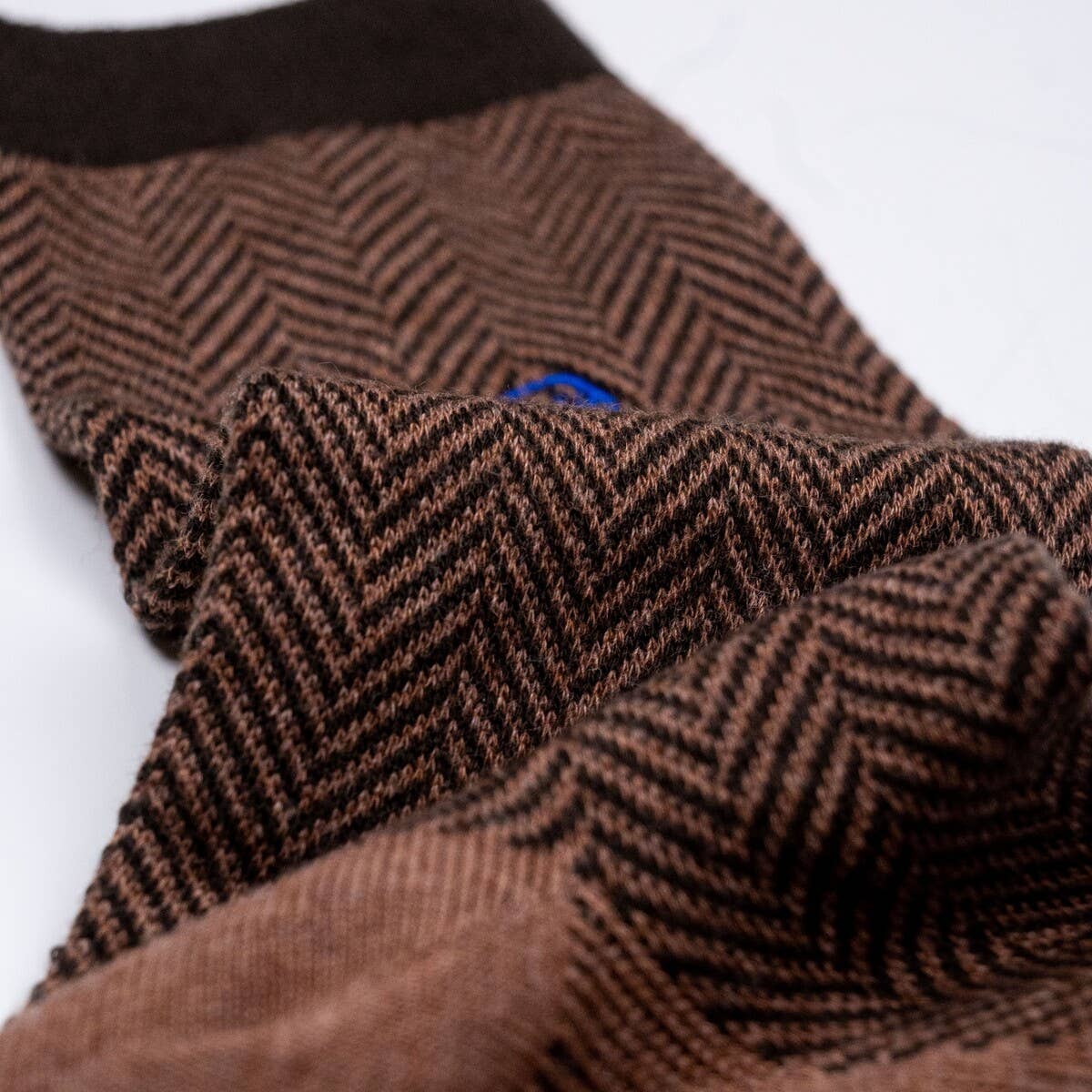 Brown Herringbone Socks