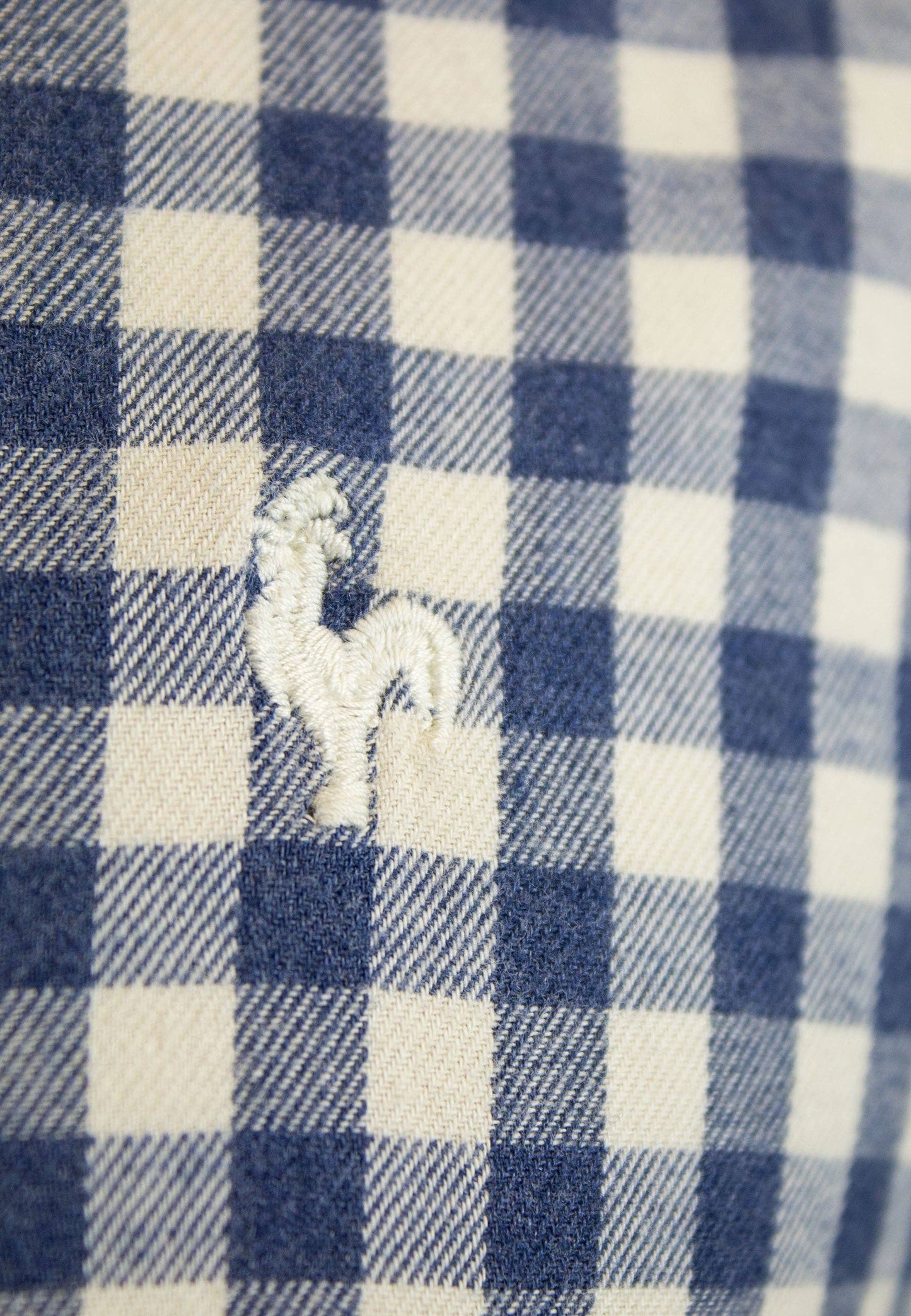 Navy & Ecru Flannel Shirt