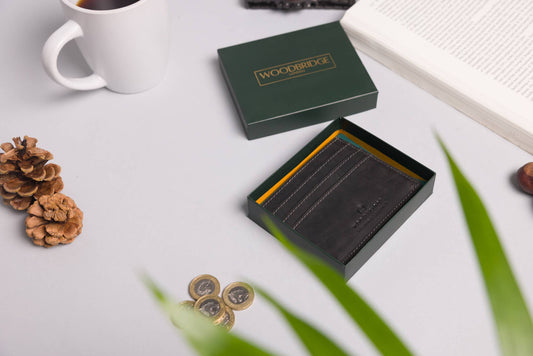 Leather Card Holder in Black